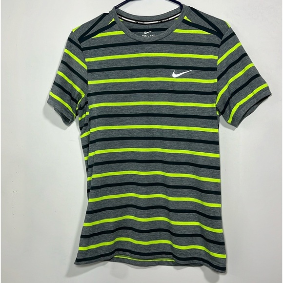 NIKE RUNNING DRI-FIT STRIPED TOP  SIZE S - Picture 3 of 9